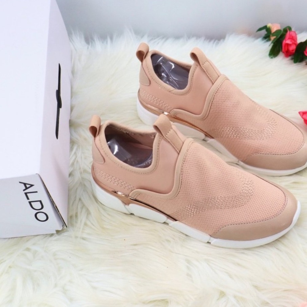 Aldo Women's Beige Slip-On Sneakers